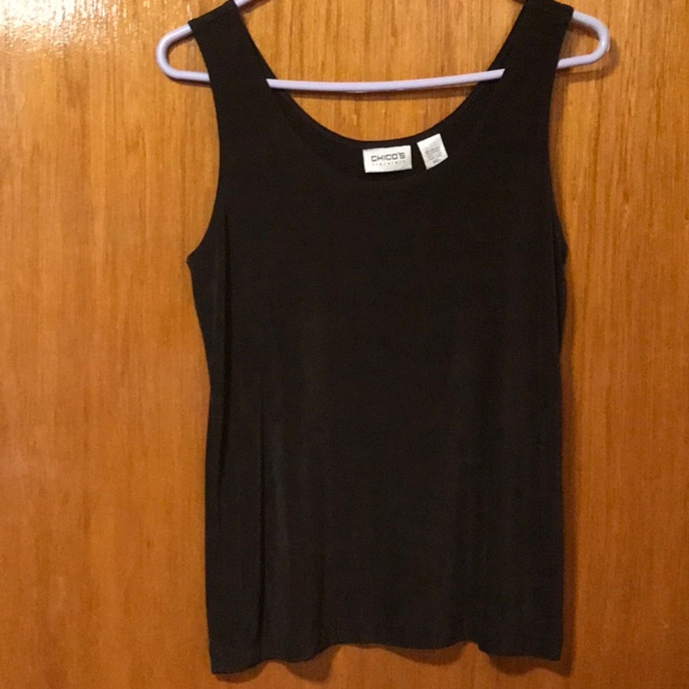 Chico's Travelers Dark Brown Tank Top Size 1/S/8